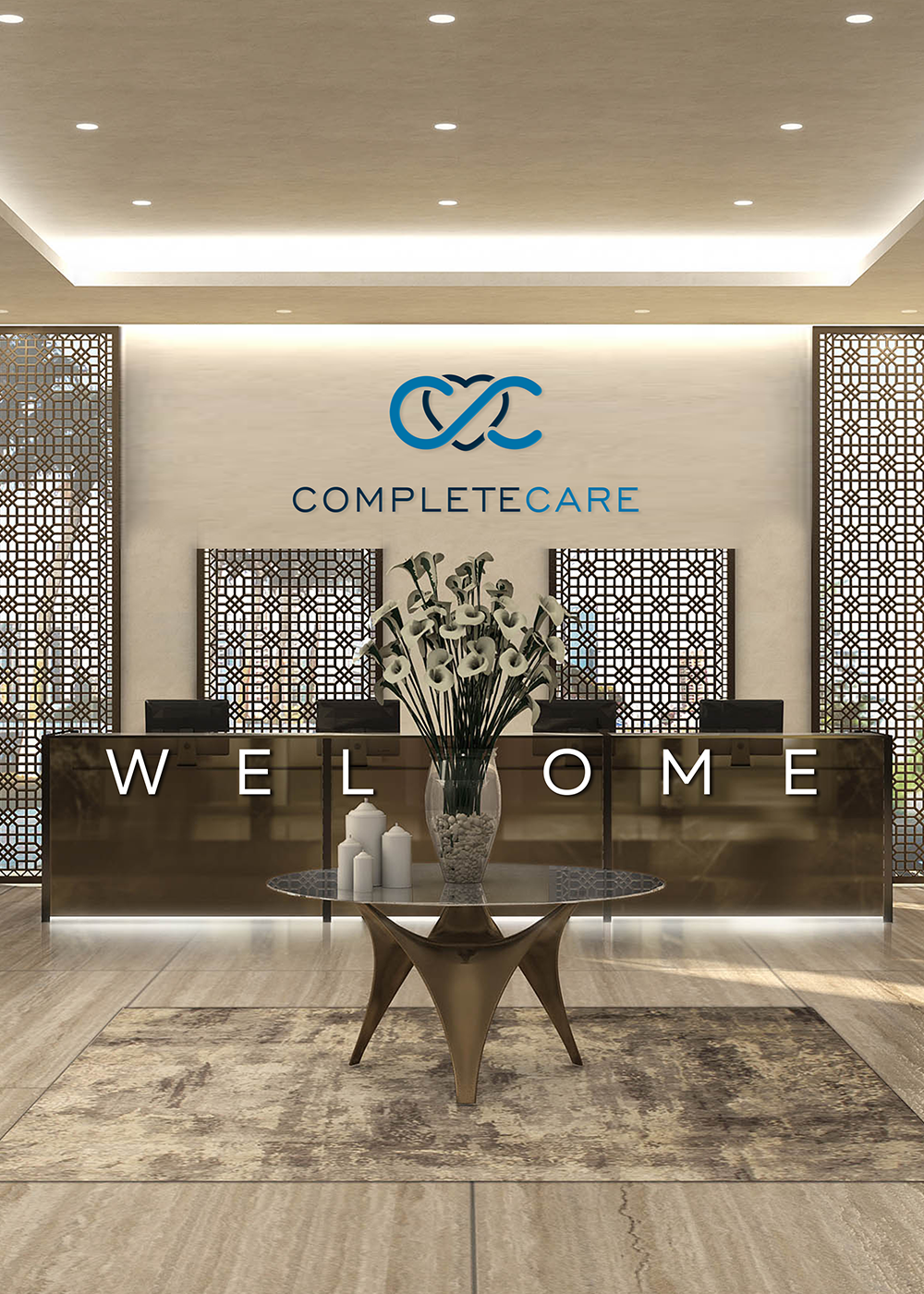 Complete Care Welcome Desk iDesign Branding Project